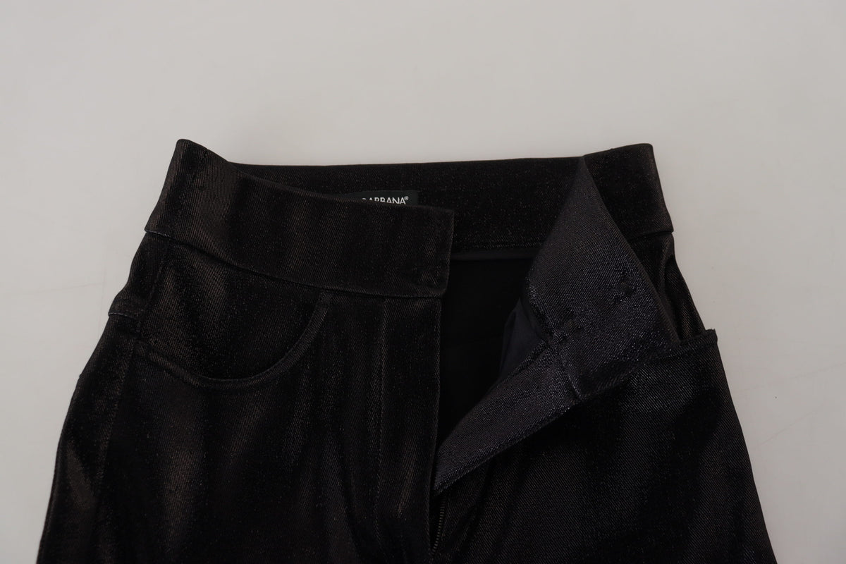 Dolce & Gabbana Black Washed Cotton Skinny Denim Women's Jeans