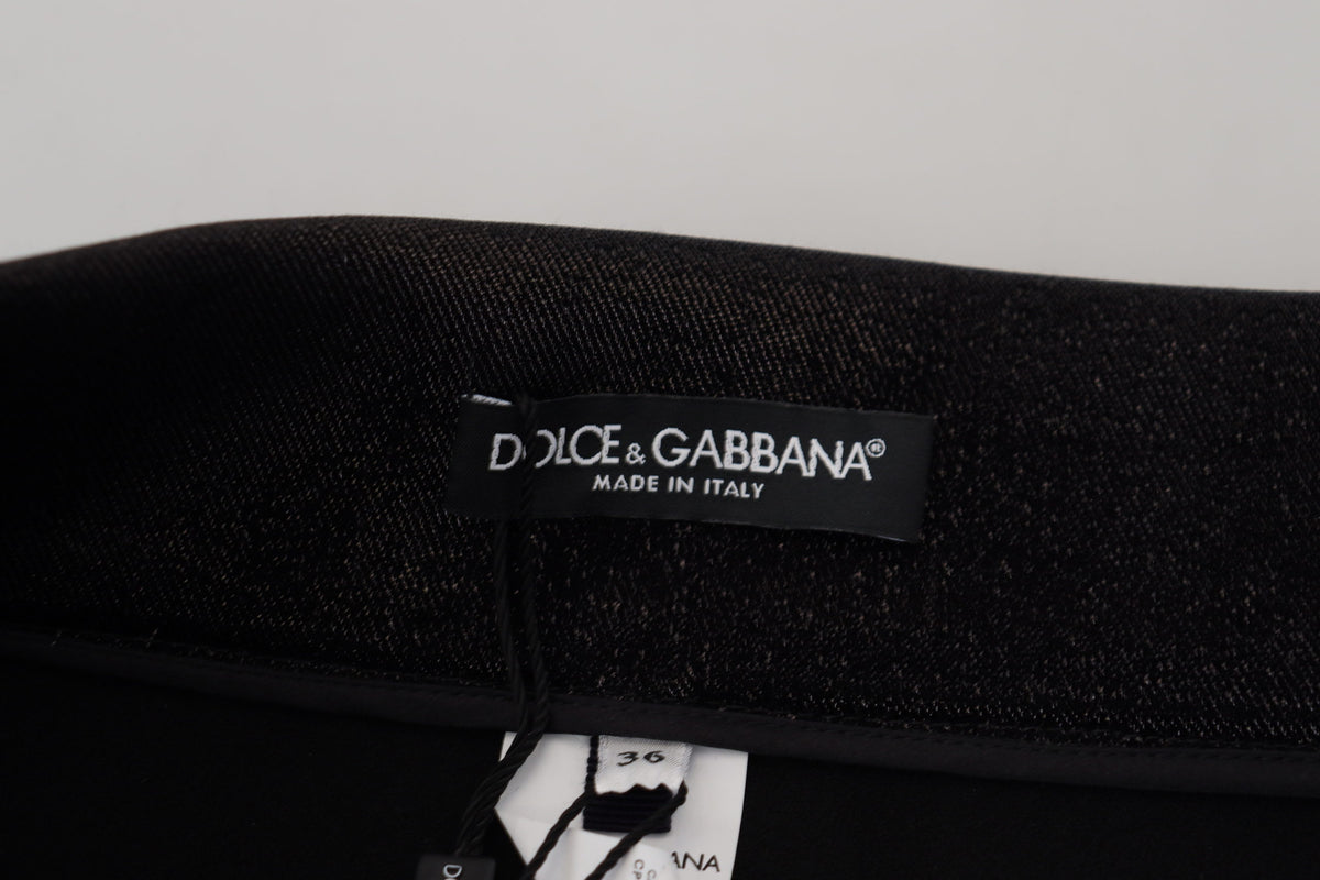 Dolce & Gabbana Black Washed Cotton Skinny Denim Women's Jeans