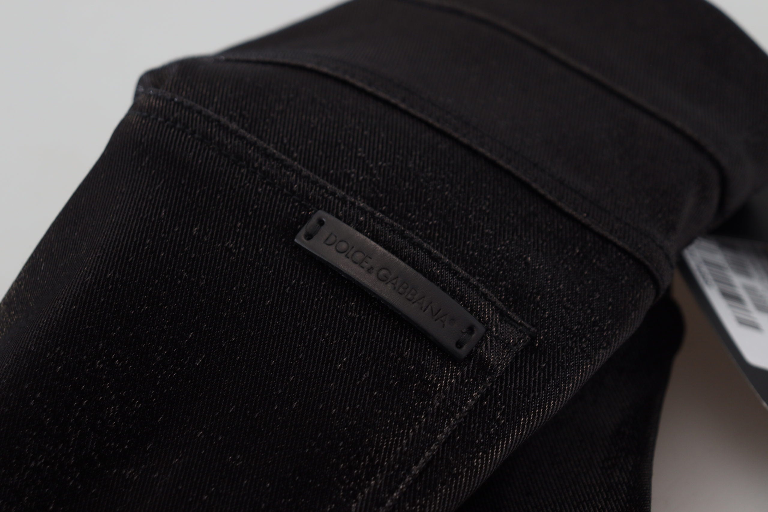 Dolce & Gabbana Black Washed Cotton Skinny Denim Women's Jeans