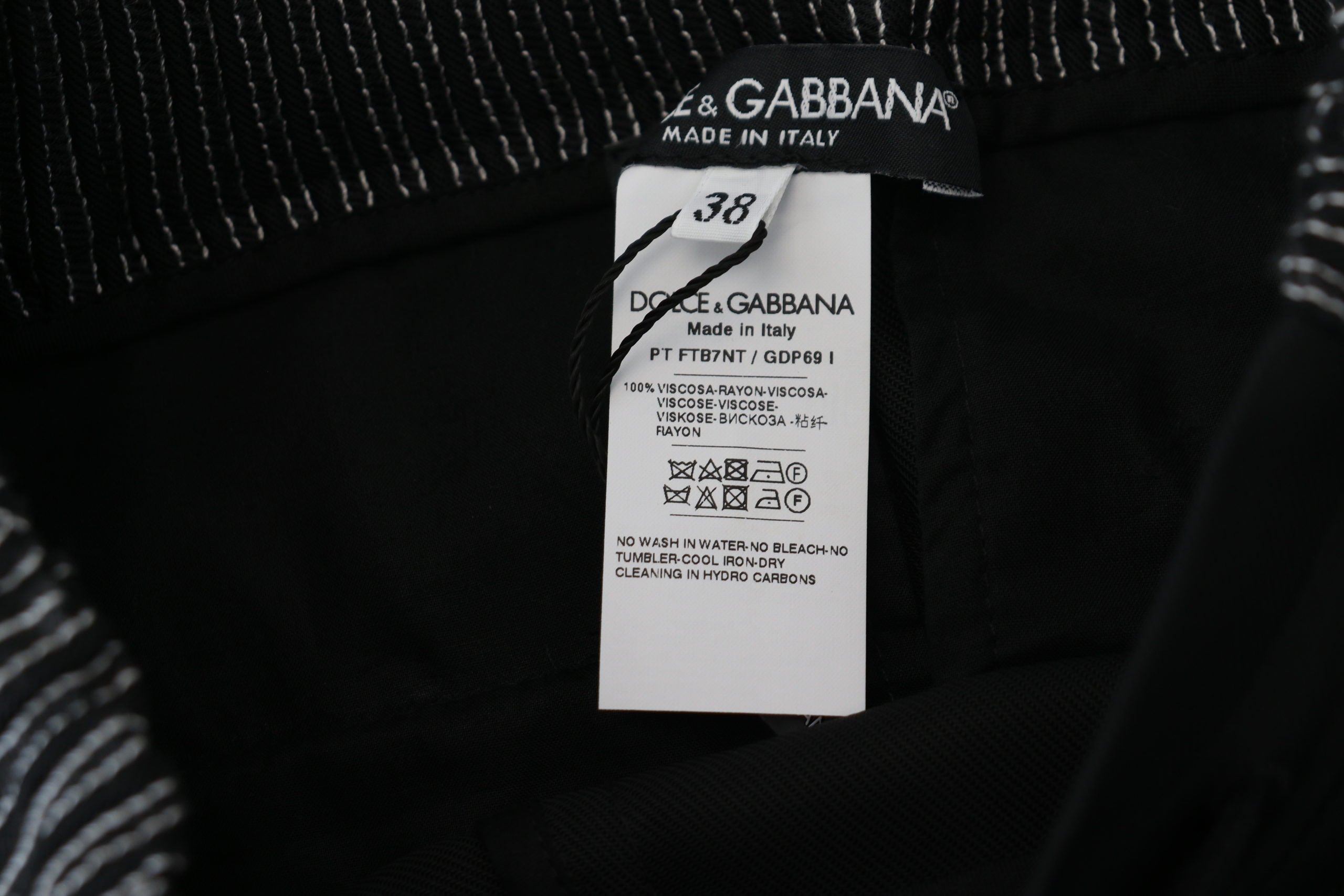 Dolce & Gabbana Black Straight Fit Cotton Women's Pants