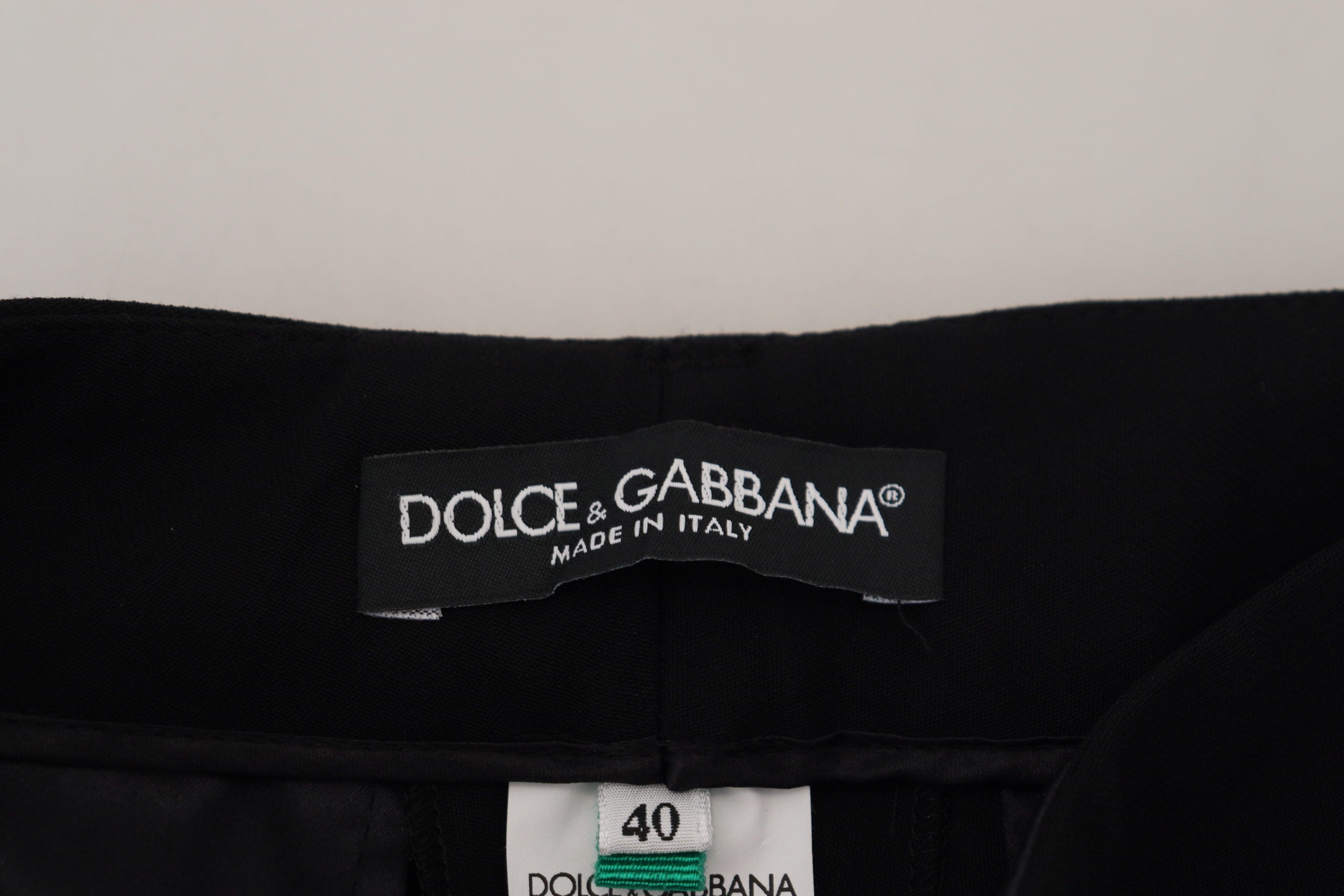 Dolce & Gabbana Black Tapered Women Wool Women's Pants