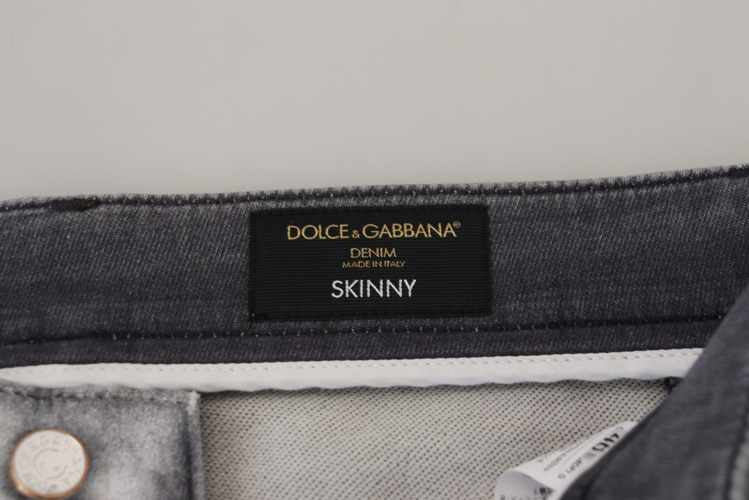 Dolce & Gabbana Gray Washed Skinny Men Denim Men's Jeans