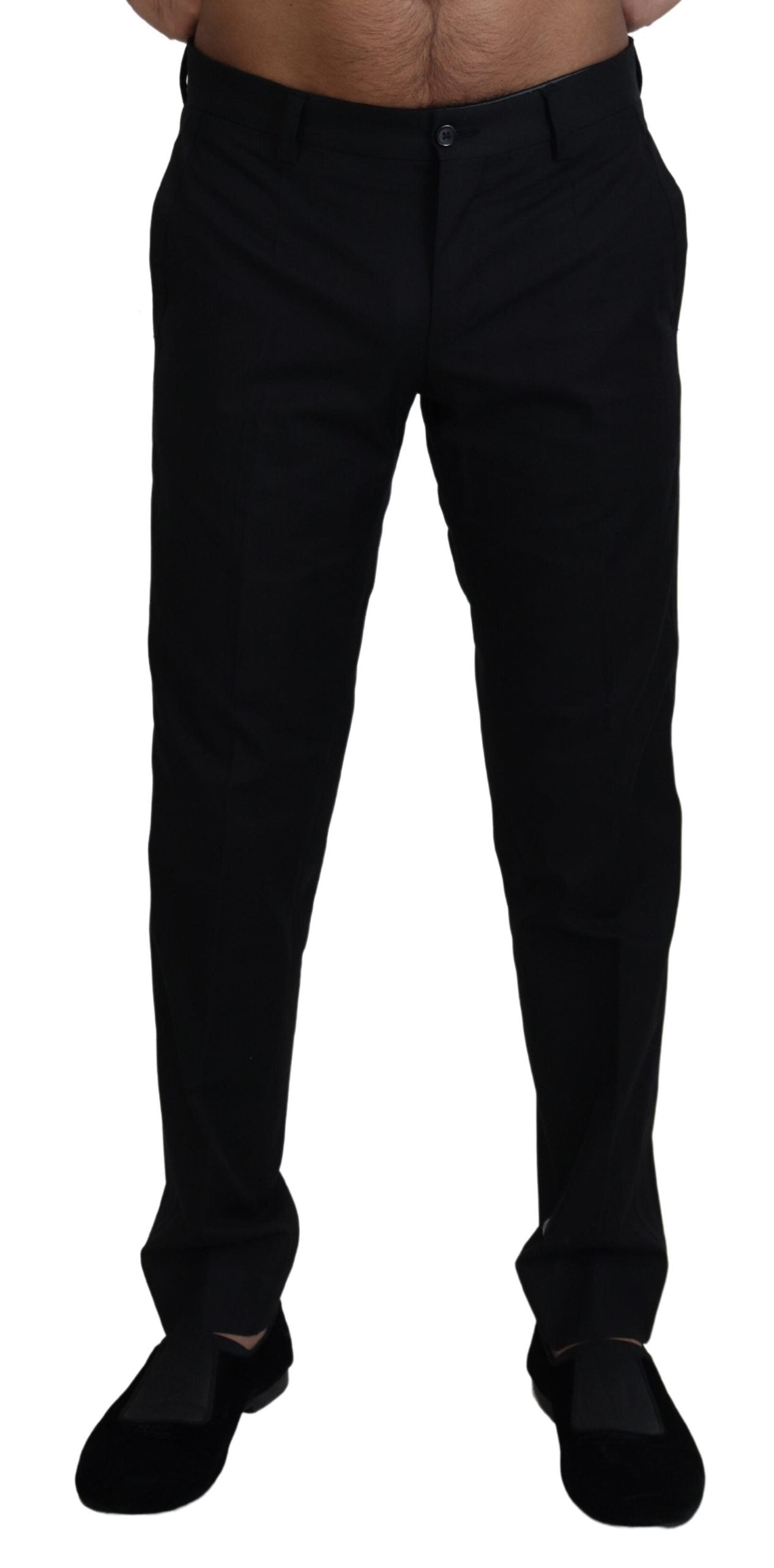 Dolce & Gabbana Black Chino Formal Cotton Men's Pants