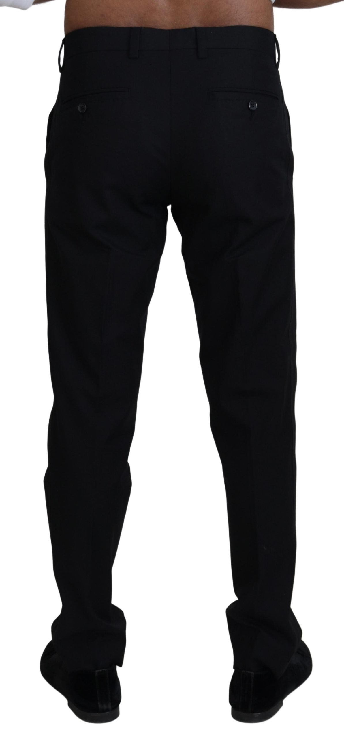 Dolce & Gabbana Black Chino Formal Cotton Men's Pants