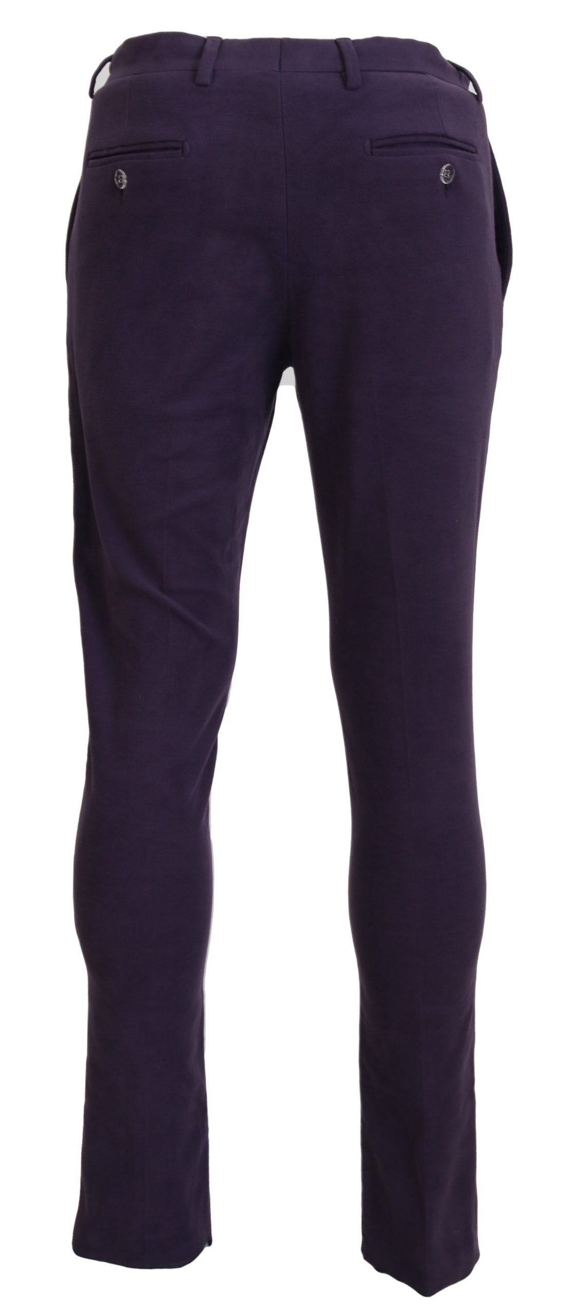 BENCIVENGA Purple Pure Cotton Tapered Mens Men's Pants