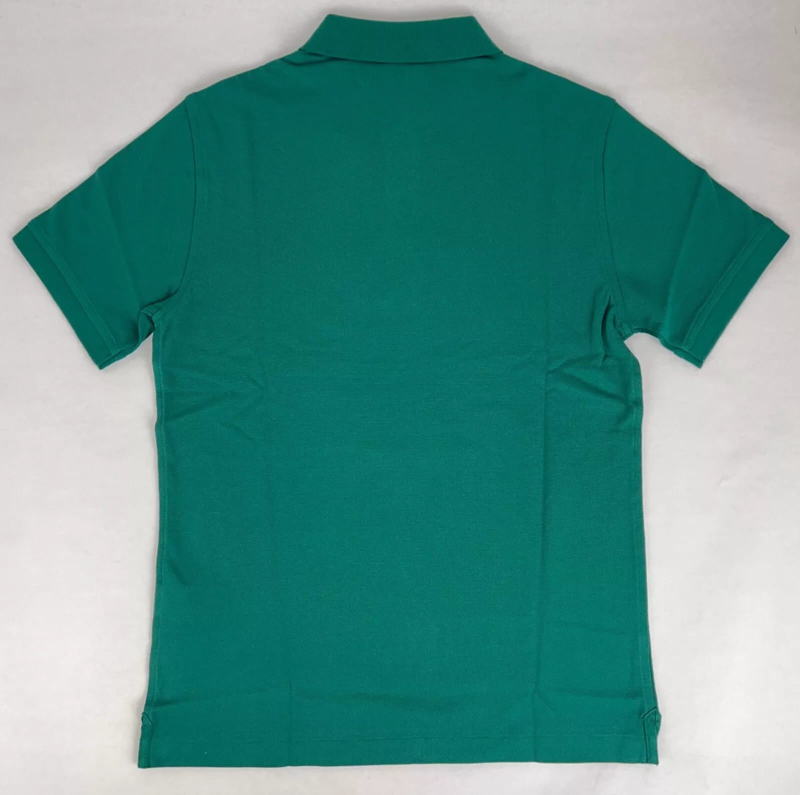 Burberry Men's Green Cotton Embroidered Logo Polo Shirt Check Detail