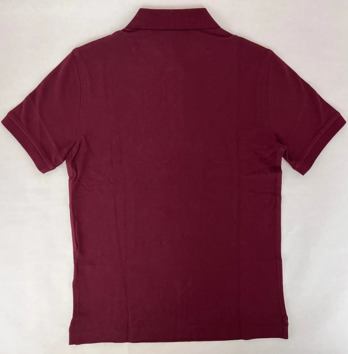 Burberry Men's Deep Claret Cotton Embroidered Logo Polo Shirt S