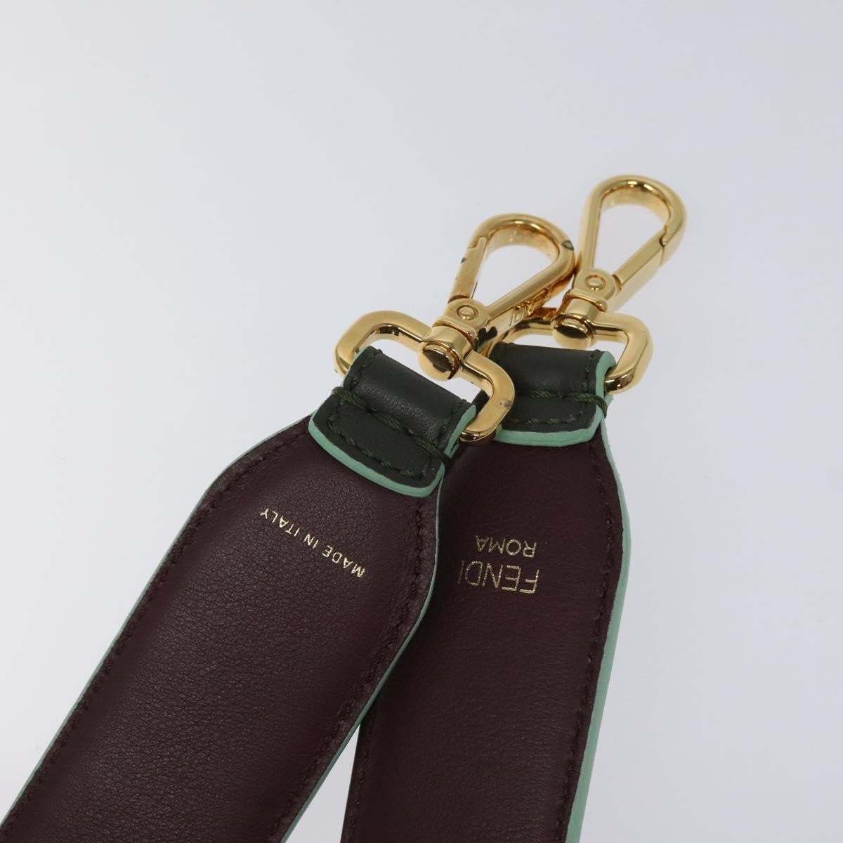 Fendi Strap You Shoulder Strap Leather Green Leather Straps Accessory (Pre-Owned)