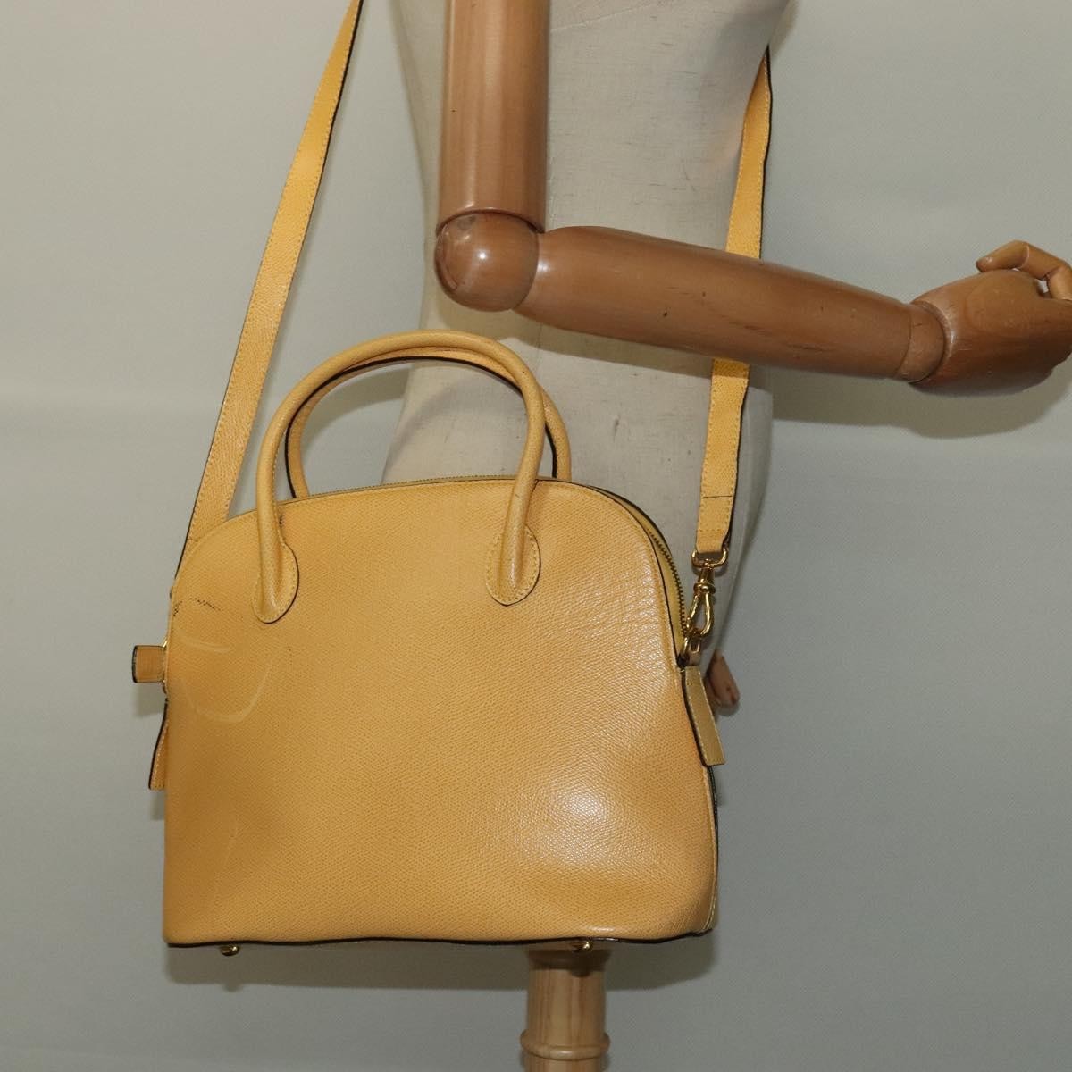 Celine Handbag Leather Yellow Leather Handbag (Pre-Owned)