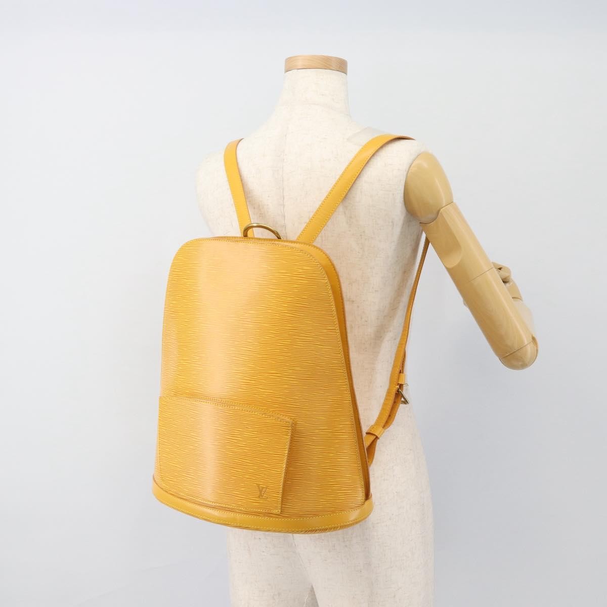 Louis Vuitton Gobelins Epi Leather Yellow Leather Backpack Bag (Pre-Owned)