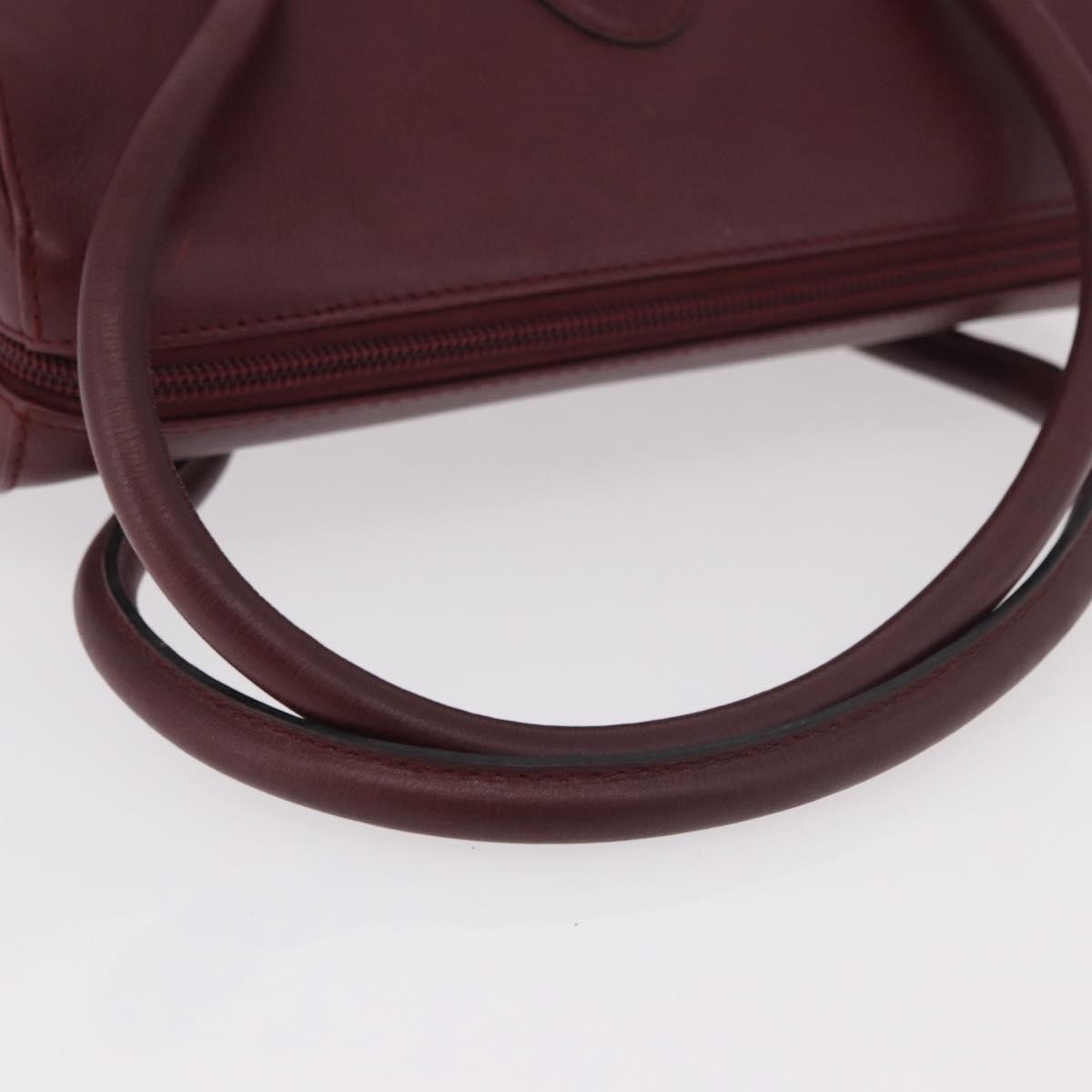 Cartier Must Line Leather Burgundy Leather Handbag (Pre-Owned)