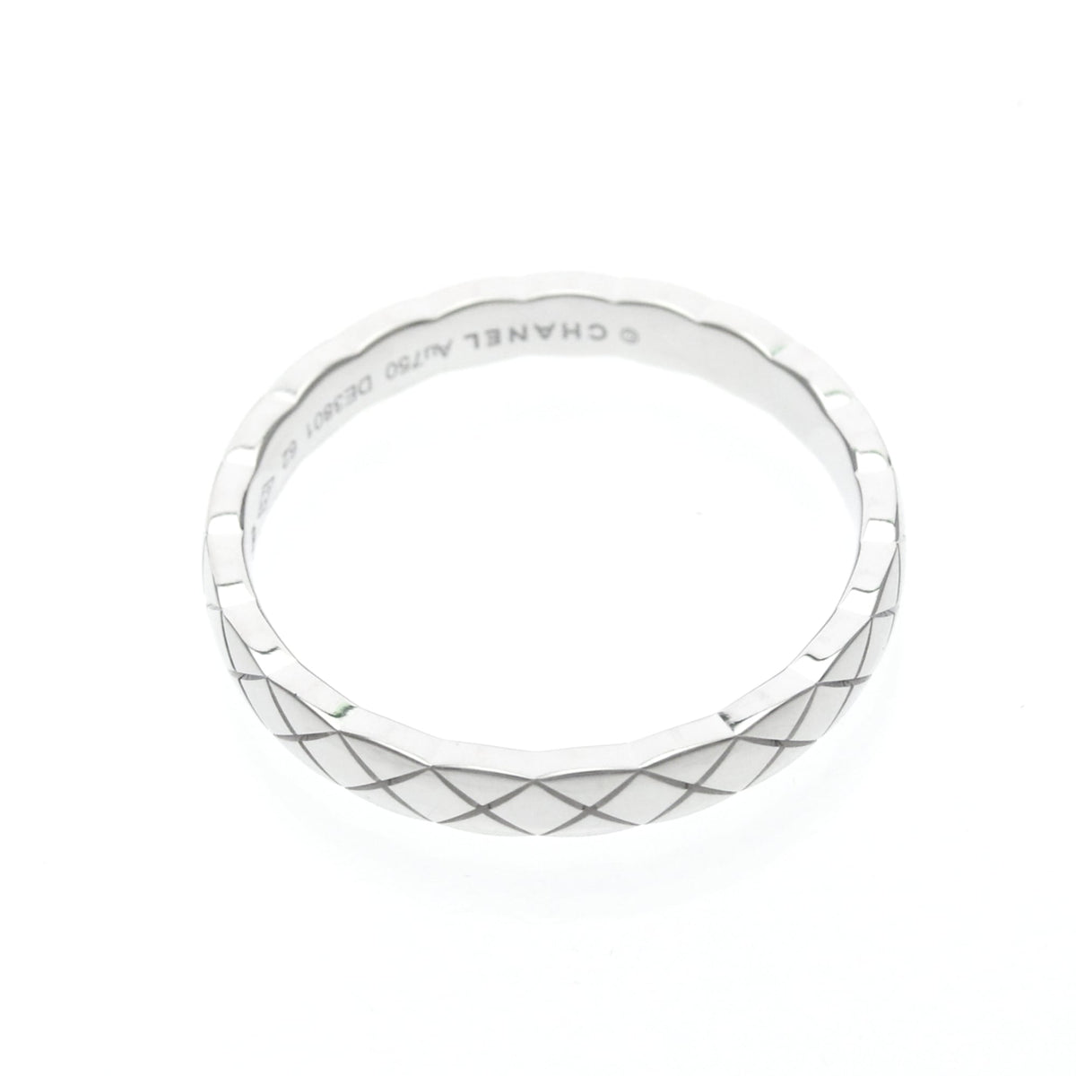 Chanel Coco Crush 18K White Gold Silver White_Gold Ring Jewelry (Pre-Owned)