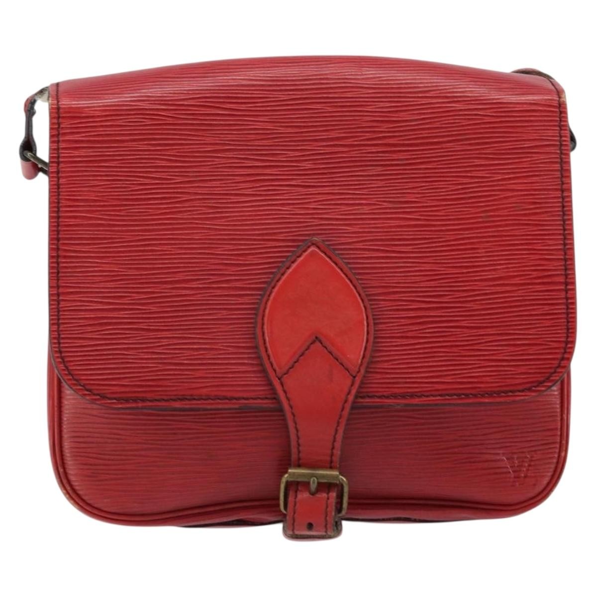 Louis Vuitton Cartouchiere Epi Leather Red Leather Shoulder Bag Bag (Pre-Owned)