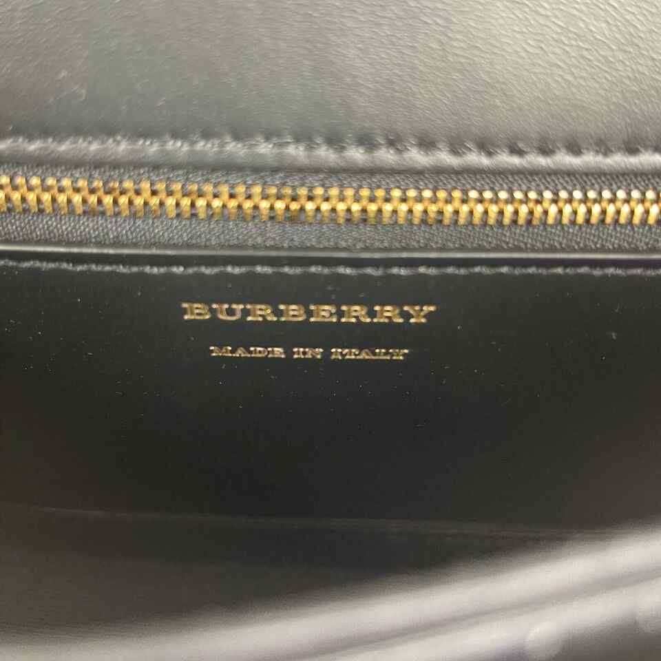 Burberry Women's House Check Canvas Small Chain Link Shoulder Bag