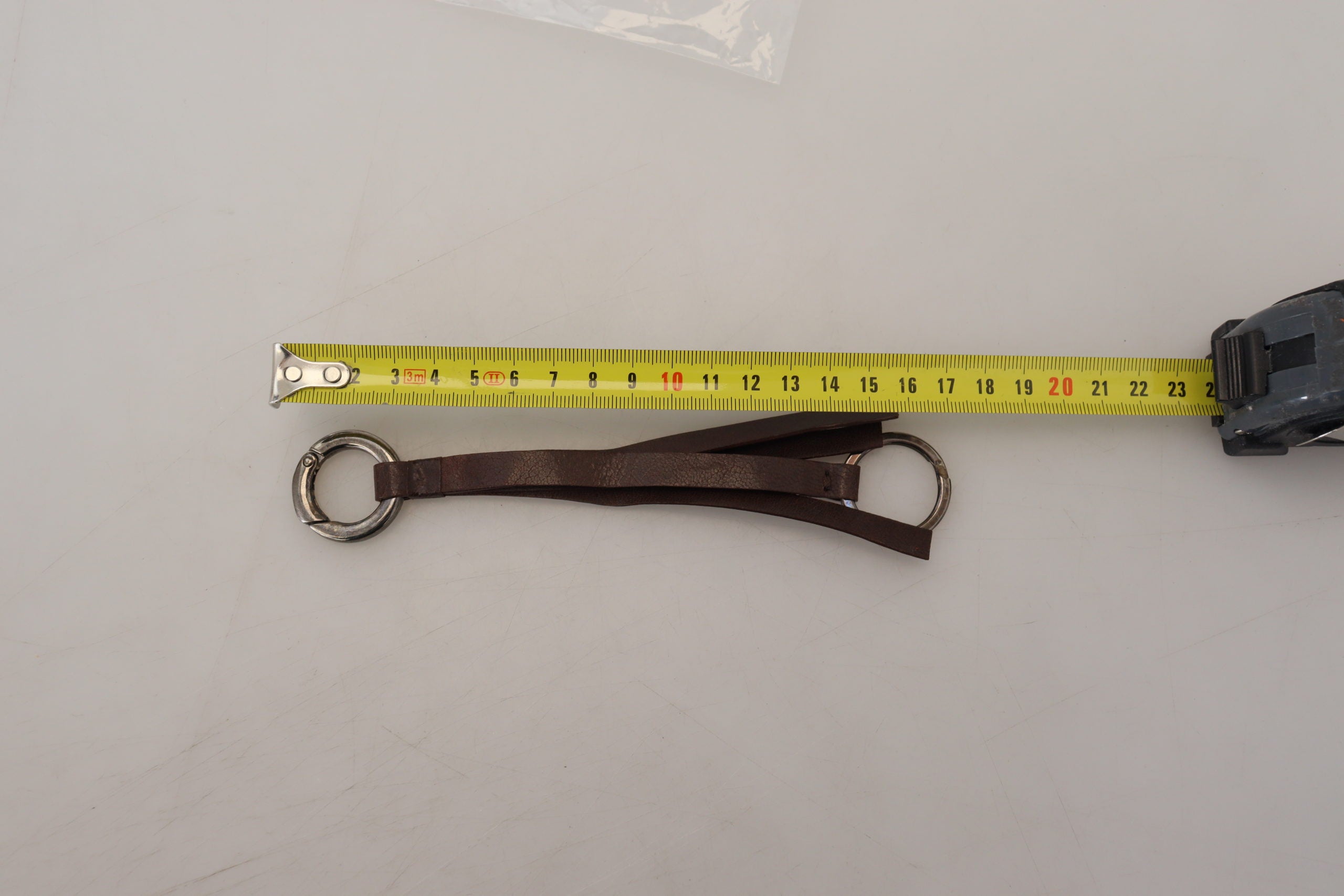 Costume National Elegant Brass & Leather Keychain Women's Charm