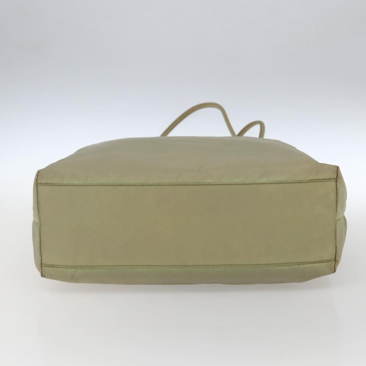 Prada Vintage Zip Tote Tessuto Ecru Nylon Tote Bag Bag (Pre-Owned)