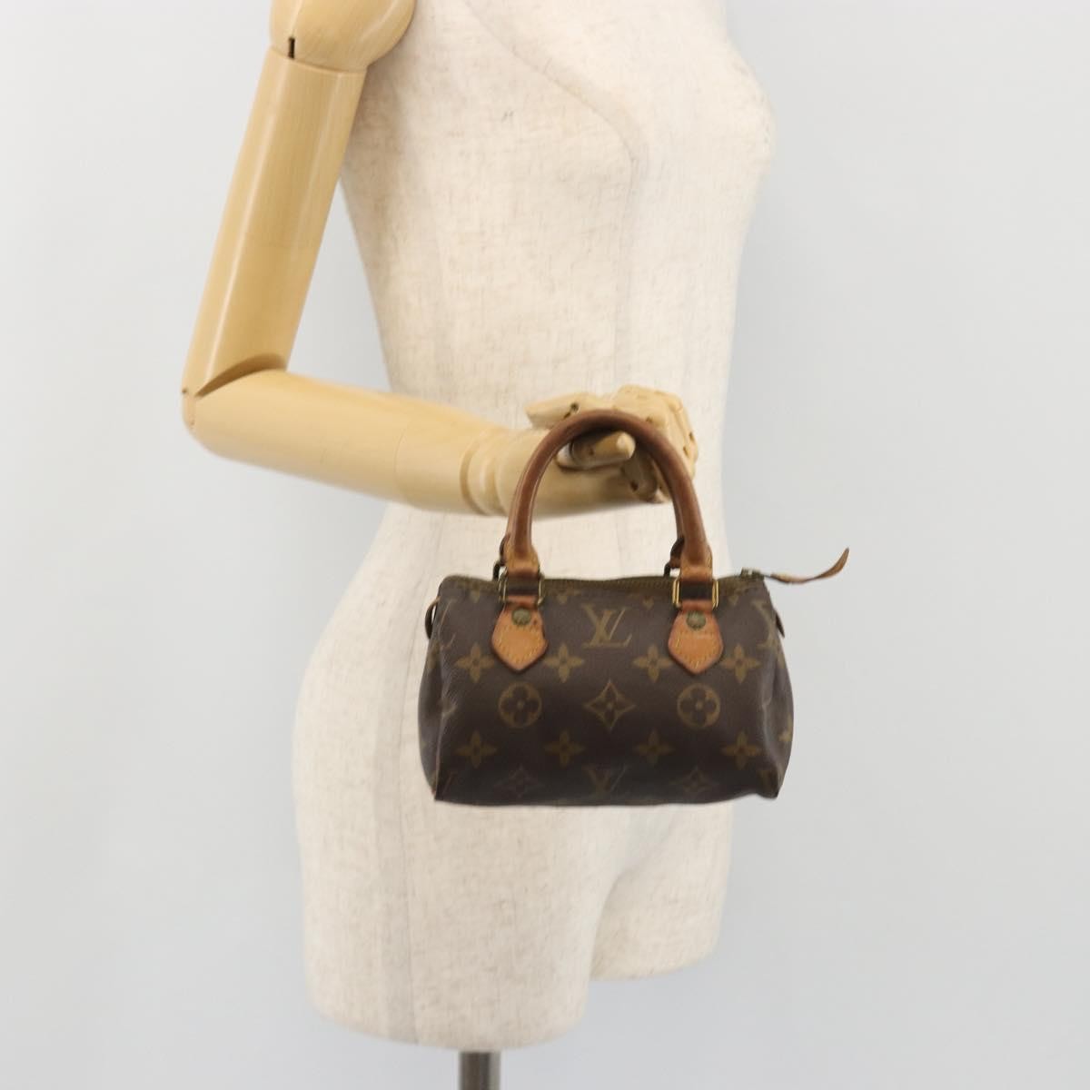 Louis Vuitton Speedy Mini Hl Monogram Canvas Brown Canvas Handbag (Pre-Owned)