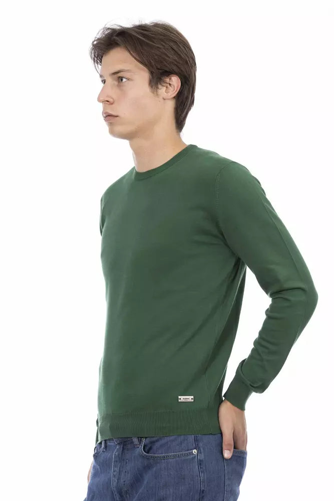 Baldinini Trend Green Cotton Men Men's Sweater