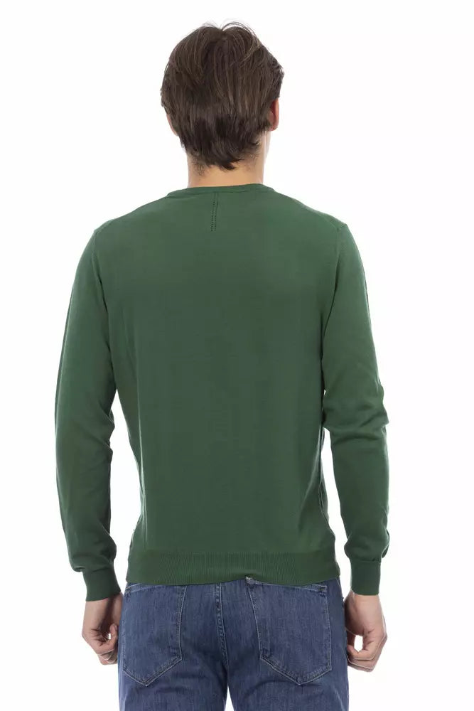Baldinini Trend Green Cotton Men Men's Sweater