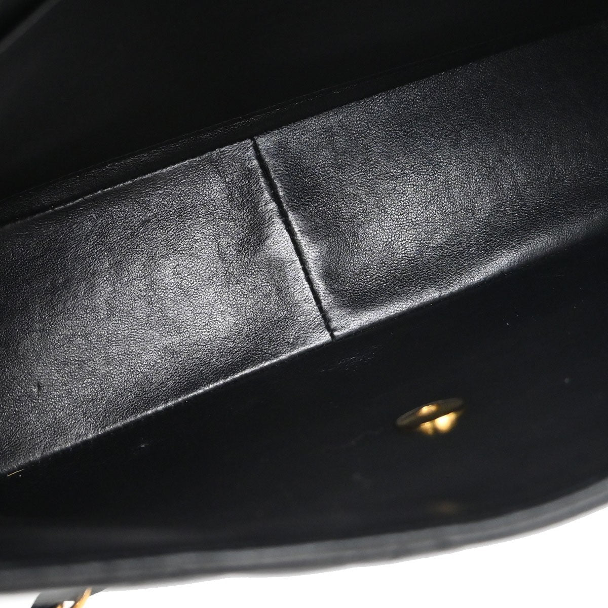 Chanel Classic Single Flap Quilted Lambskin Black Leather Handbag (Pre-Owned)