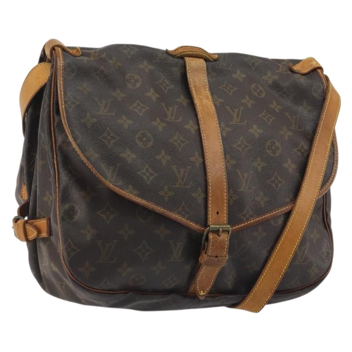 Louis Vuitton Saumur Monogram Canvas Brown Canvas Handbag (Pre-Owned)