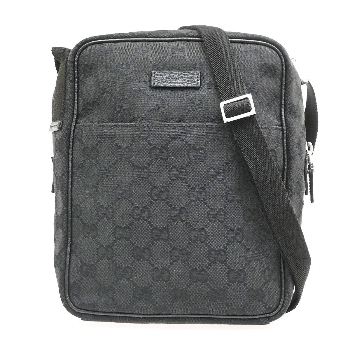 Gucci Front Pocket Messenger Gg Canvas Black Canvas Crossbody Bag Bag (Pre-Owned)