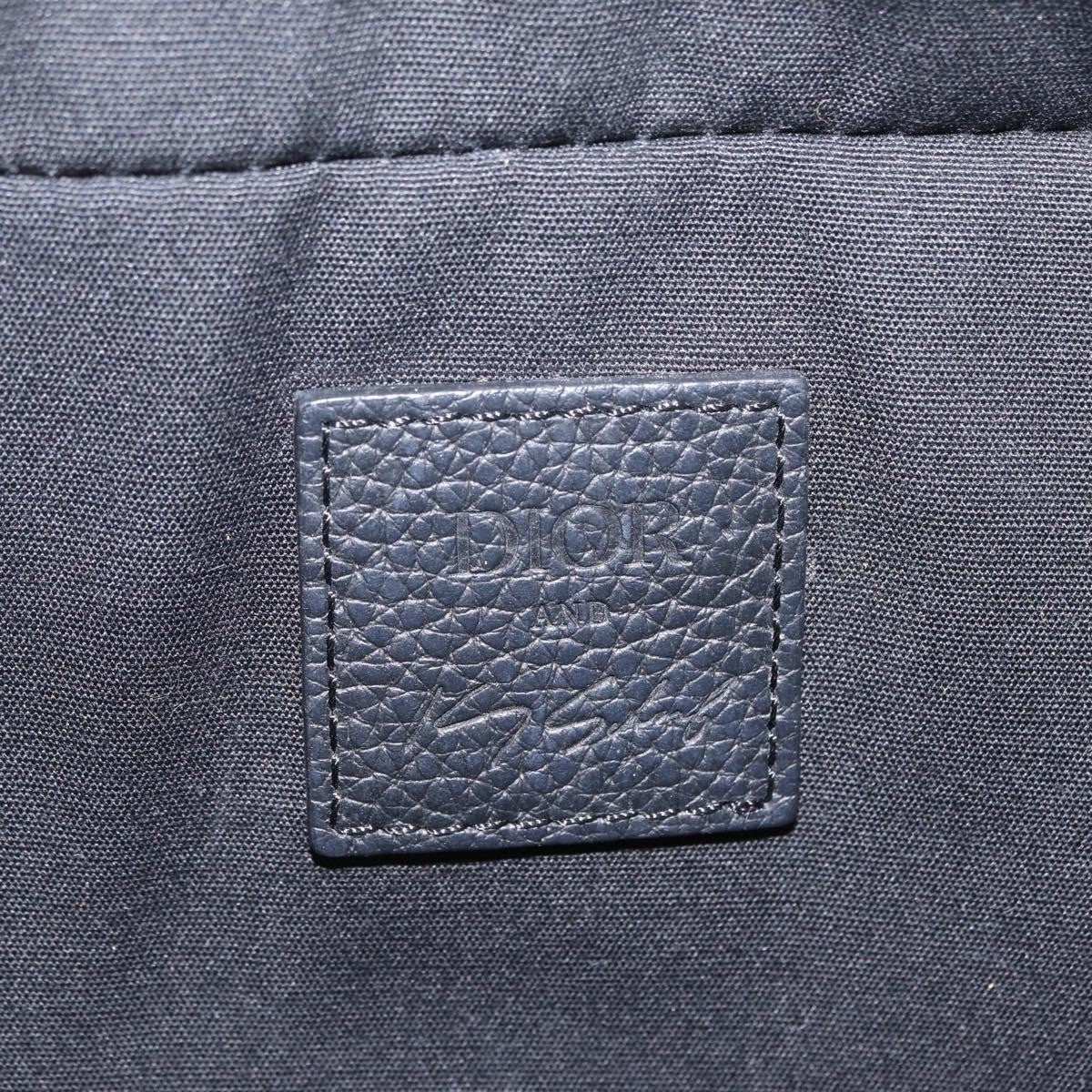 Christian Dior Kenny Scharf Safari Messenger Oblique Canvas With Applique Navy Canvas Handbag (Pre-Owned)