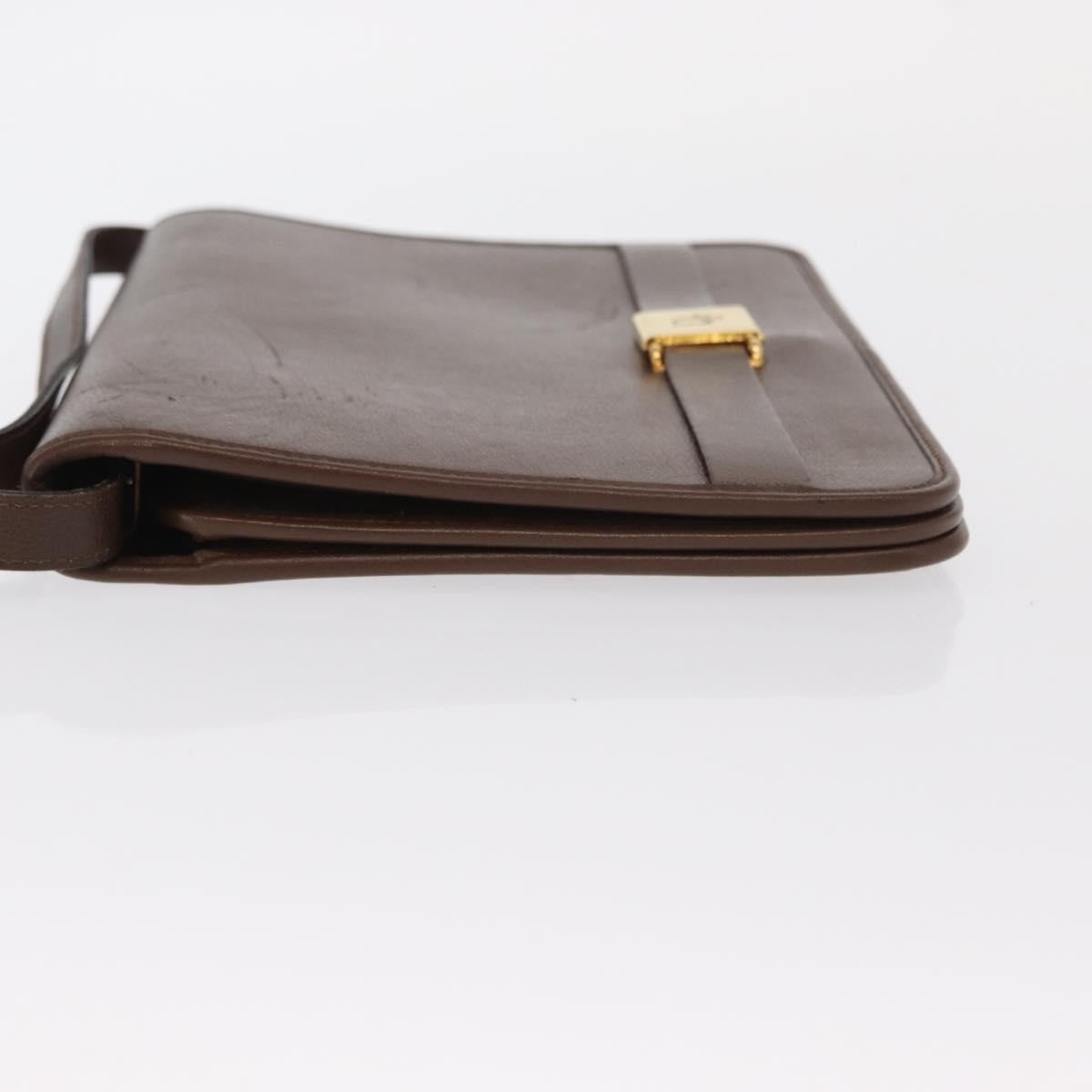 Christian Dior Vintage Leather Brown Leather Shoulder Bag Bag (Pre-Owned)