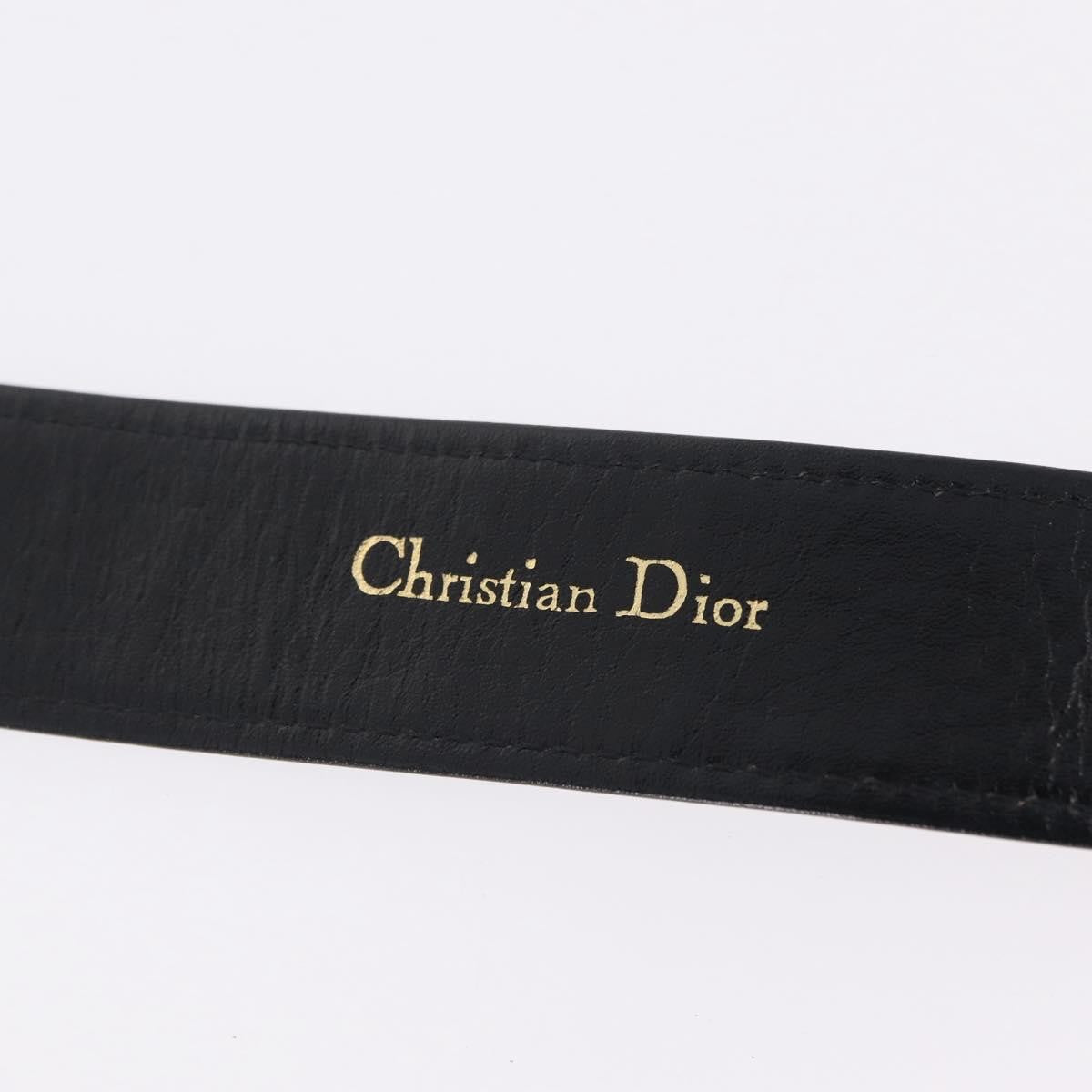 Christian Dior D Buckle Belt Canvas And Leather Navy Canvas Belts Accessory (Pre-Owned)
