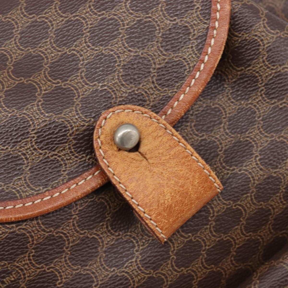 Celine Vintage Macadam Canvas Brown Canvas Backpack Bag (Pre-Owned)