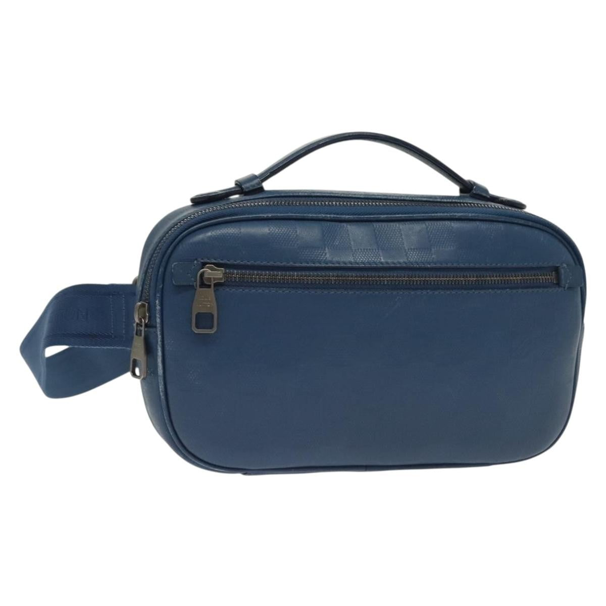 Louis Vuitton Ambler Damier Infini Leather Blue Leather Shoulder Bag Bag (Pre-Owned)