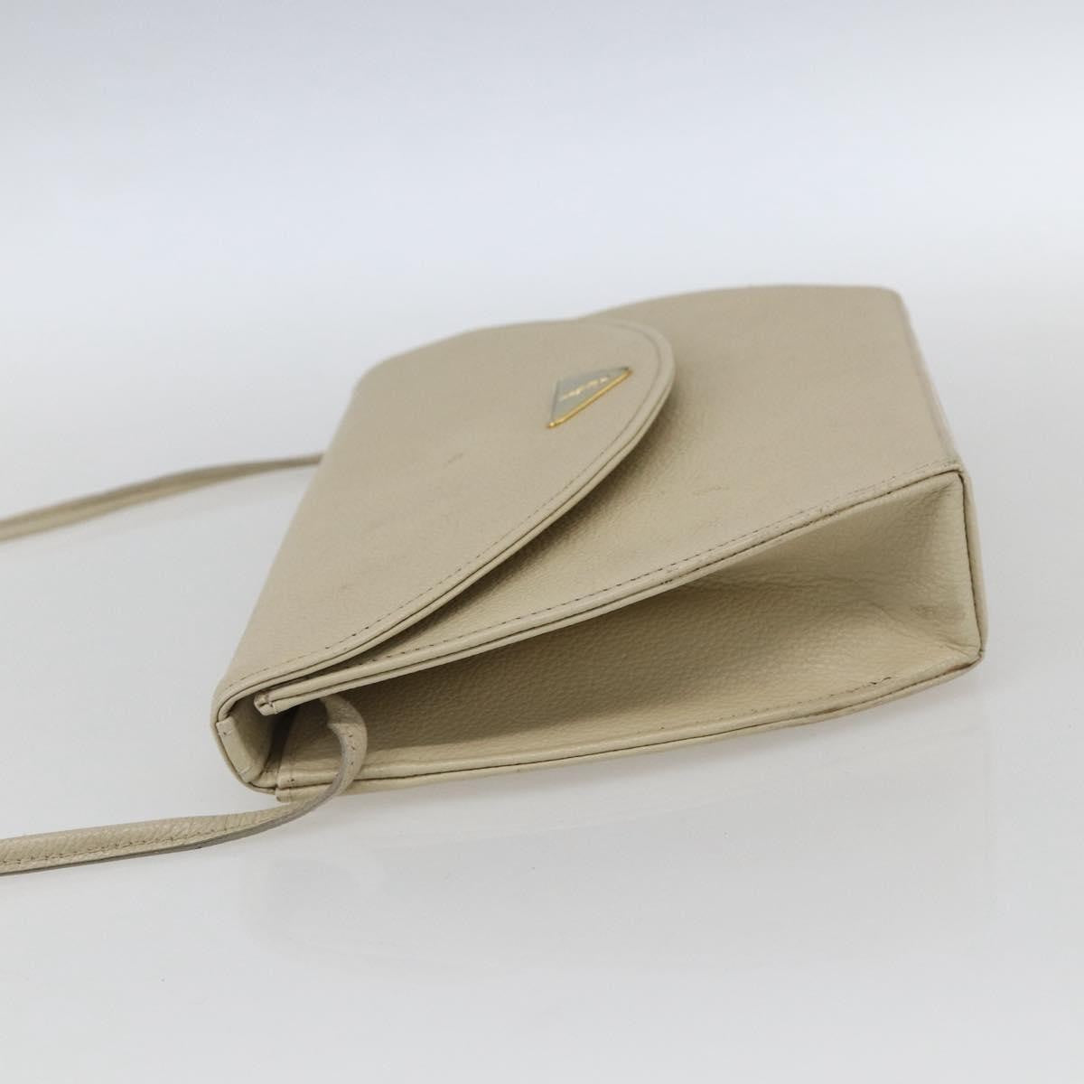 Saint Laurent Vintage Leather Ecru Leather Shoulder Bag Bag (Pre-Owned)