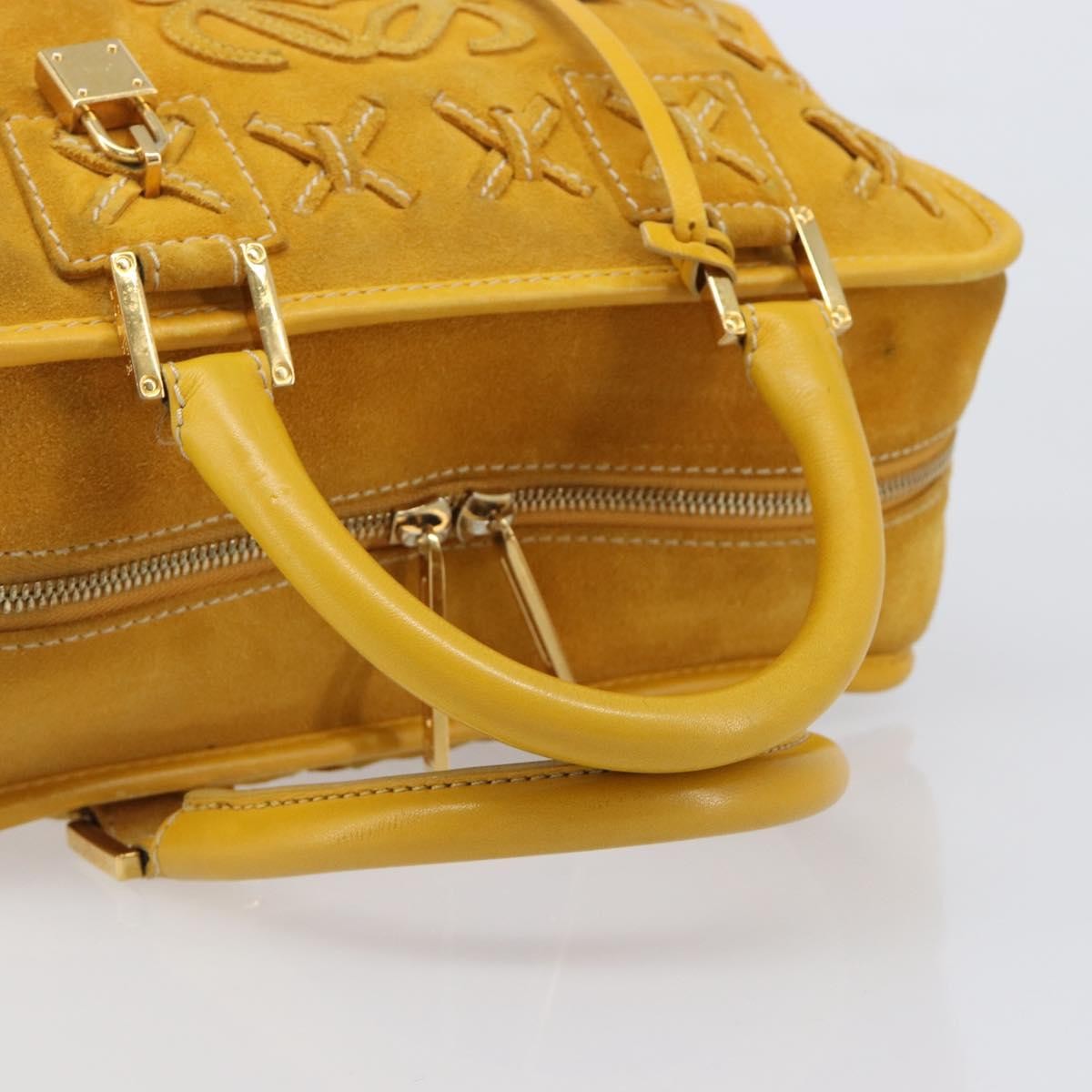 Loewe Amazona Suede Yellow Suede Handbag (Pre-Owned)