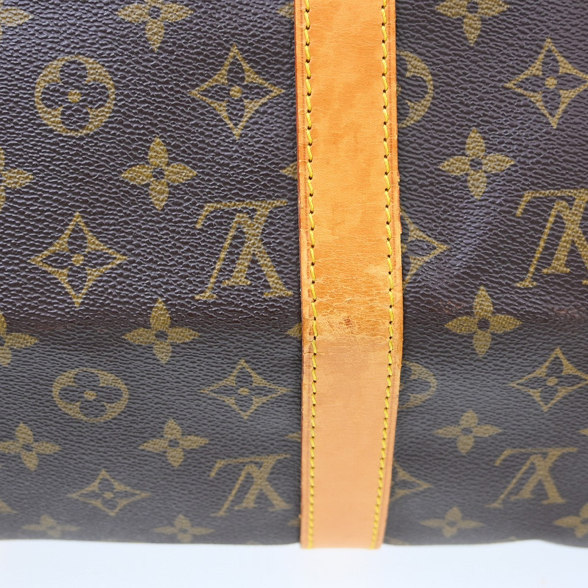 Louis Vuitton Keepall Bandoulière Monogram Brown Canvas Travel Bag Bag (Pre-Owned)