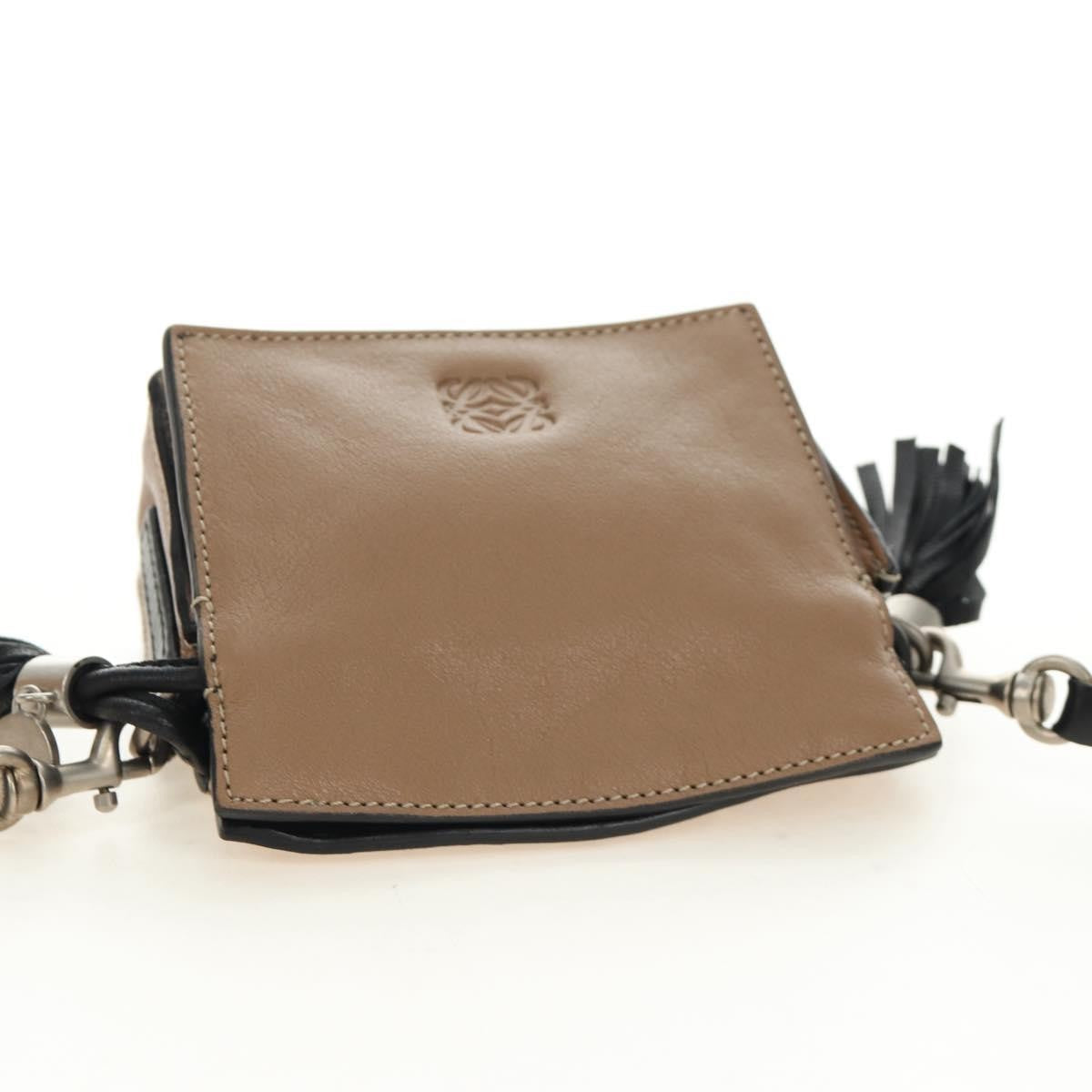 Loewe Shoulder Bag Leather Brown Leather Shoulder Bag Bag (Pre-Owned)
