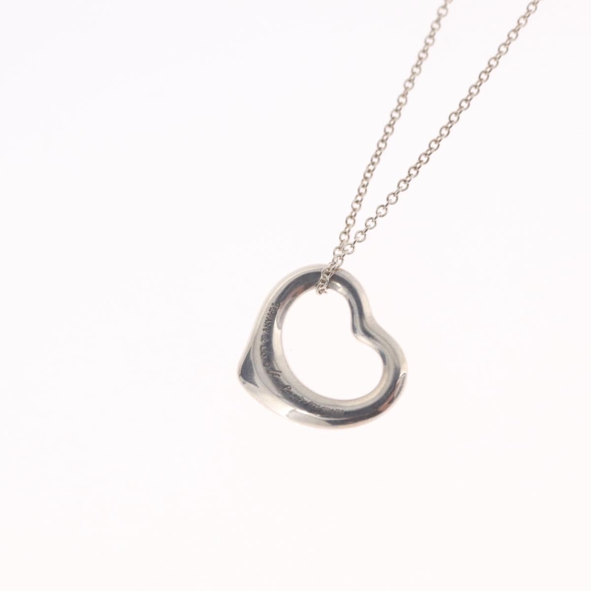 Tiffany & Co. Elsa Peretti Open Heart Pendant Sterling Silver Silver Sterling_Silver Necklace Jewelry (Pre-Owned)