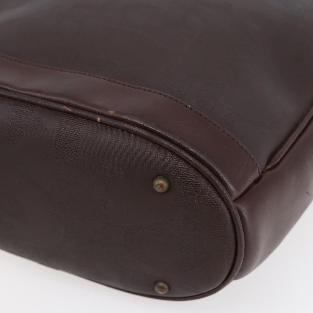 Christian Dior Vintage Trotter Diorissimo Canvas Brown Pvc Handbag (Pre-Owned)
