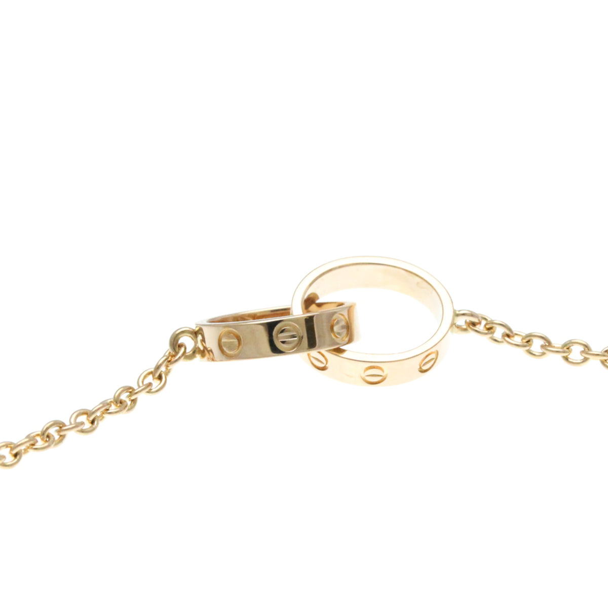 Cartier Love Interlocking 18K Rose Gold Gold Pink_Gold Necklace Jewelry (Pre-Owned)