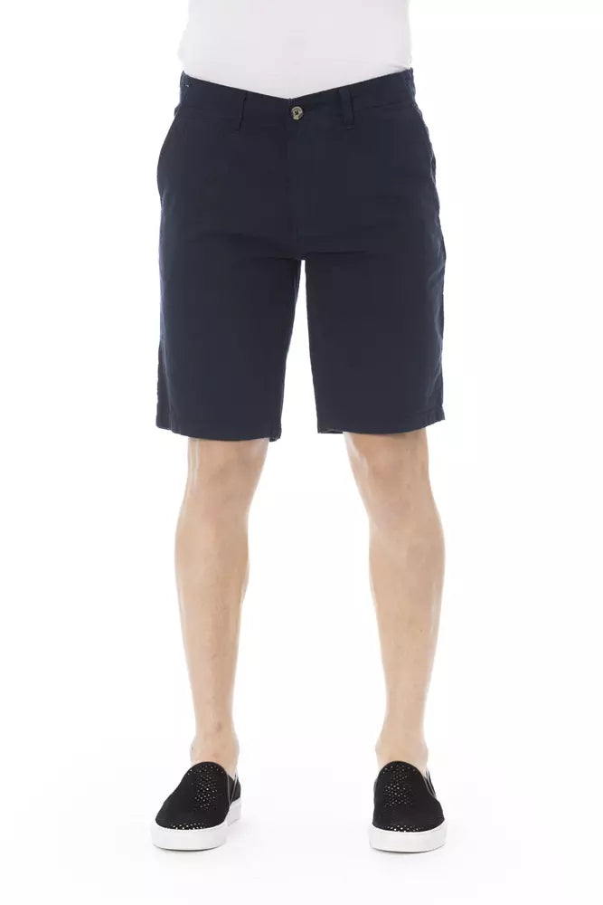 Baldinini Trend Blue Cotton Men Bermuda Men's Short