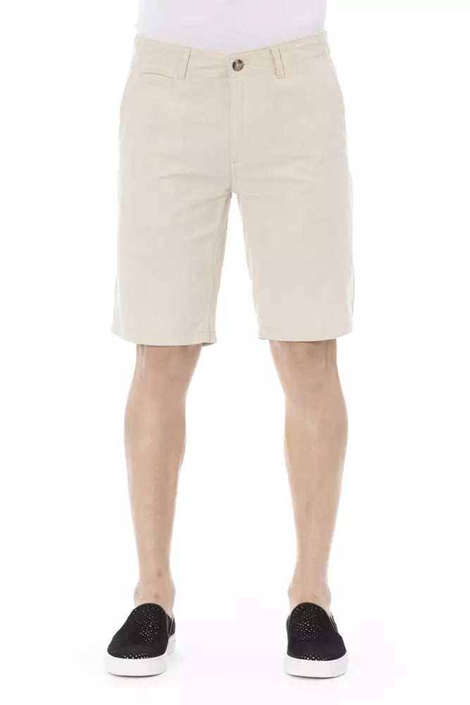 Baldinini Trend Beige Cotton Men Bermuda Men's Short