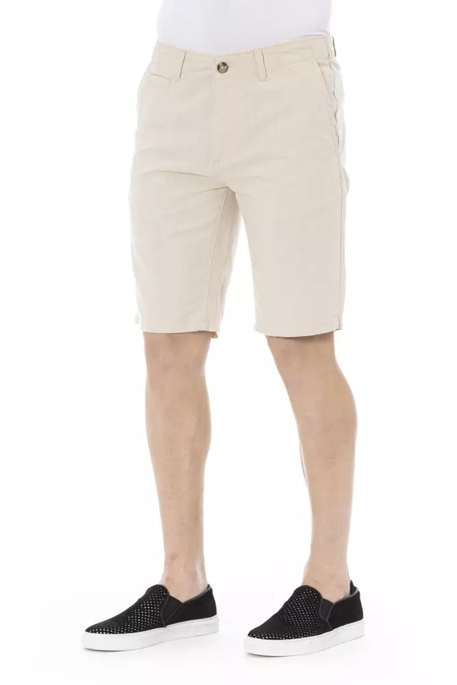 Baldinini Trend Beige Cotton Men Bermuda Men's Short