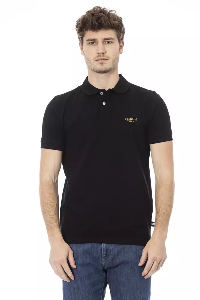 Baldinini Trend Black Cotton Men Polo Men's Shirt