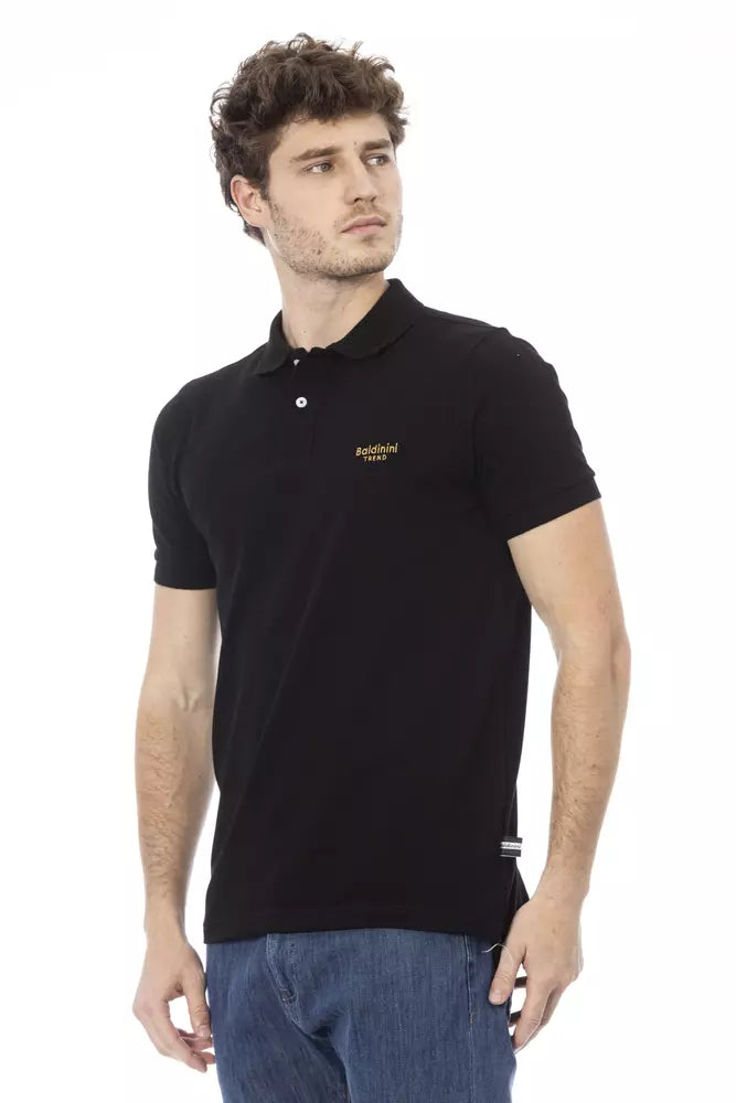 Baldinini Trend Black Cotton Men Polo Men's Shirt