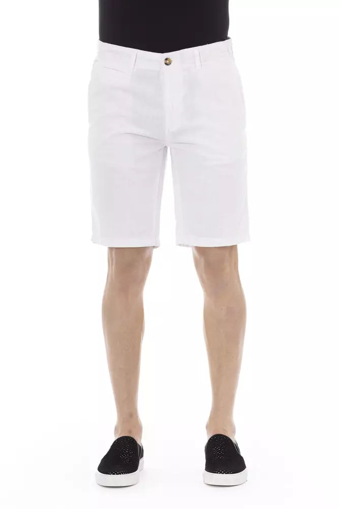 Baldinini Trend White Cotton Men Bermuda Men's Short