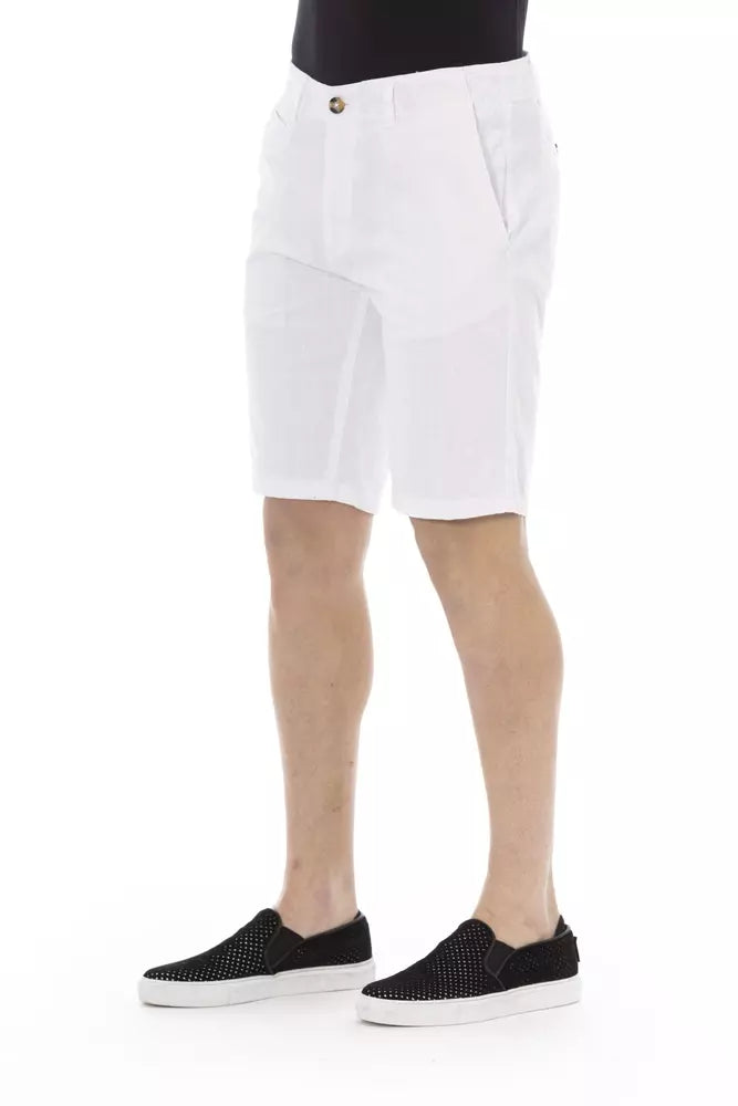 Baldinini Trend White Cotton Men Bermuda Men's Short