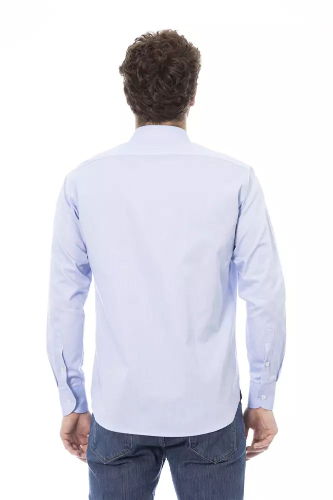 Baldinini Trend Light Blue Cotton Men Men's Shirt