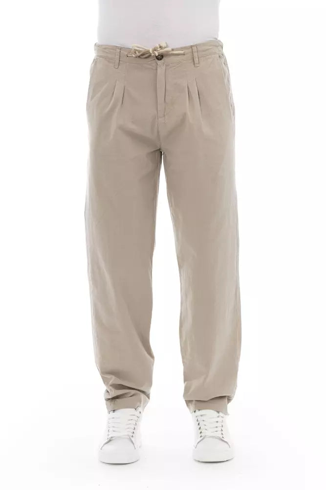 Baldinini Trend Beige Cotton Men Chino Men's Pants