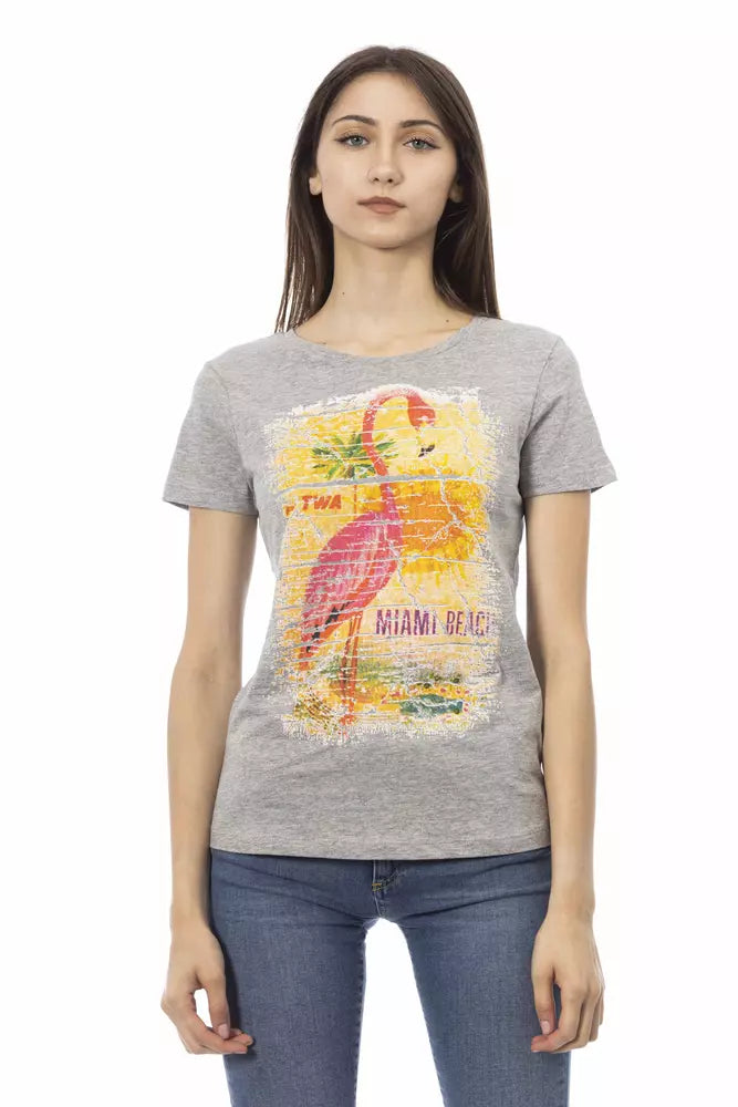 Trussardi Action Gray Cotton Women Women's T-Shirt