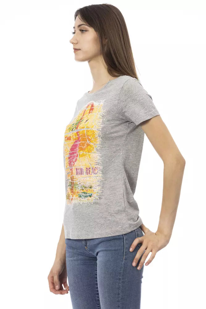 Trussardi Action Gray Cotton Women Women's T-Shirt