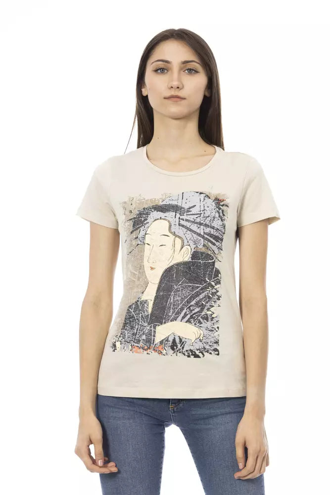 Trussardi Action Beige Cotton Women Women's T-Shirt